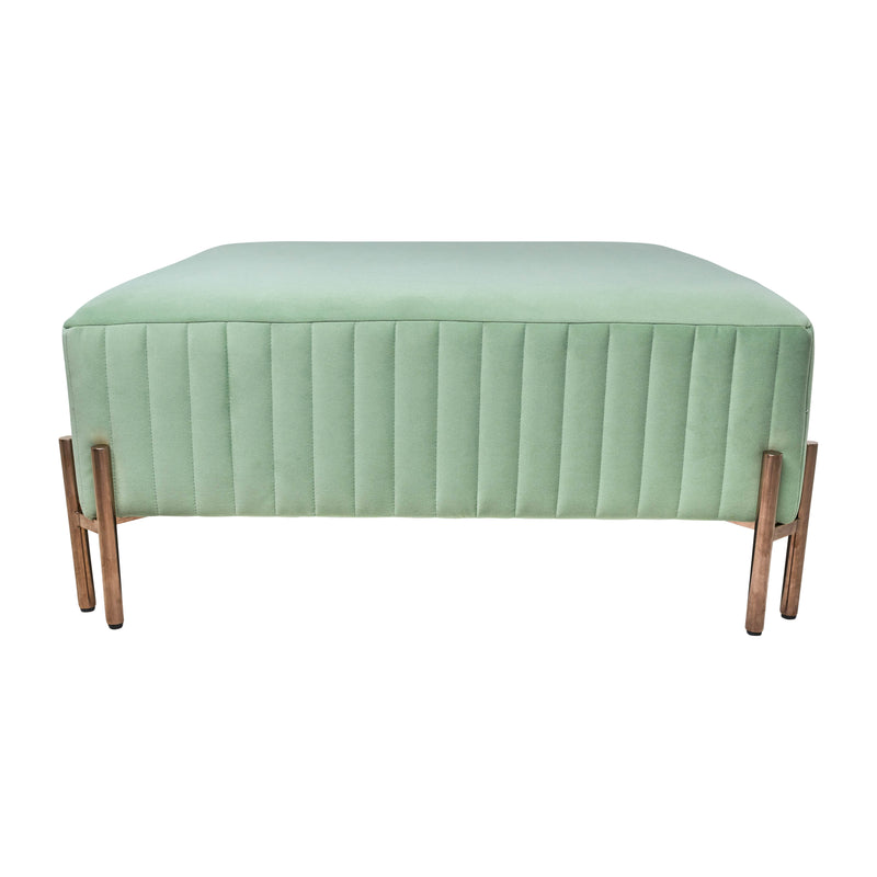 SQUARE OTTOMAN - GREEN KD