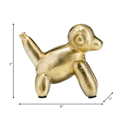 5"L METAL BALLOON MONKEY, GOLD