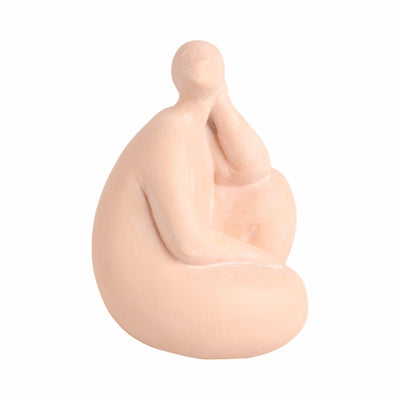 9" Curvy Sitting Figure, Terracotta