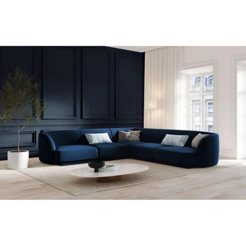 Modern Ergonomic Velvet L-Shape Sofa - 280x140x85x85 cm - By Alhome