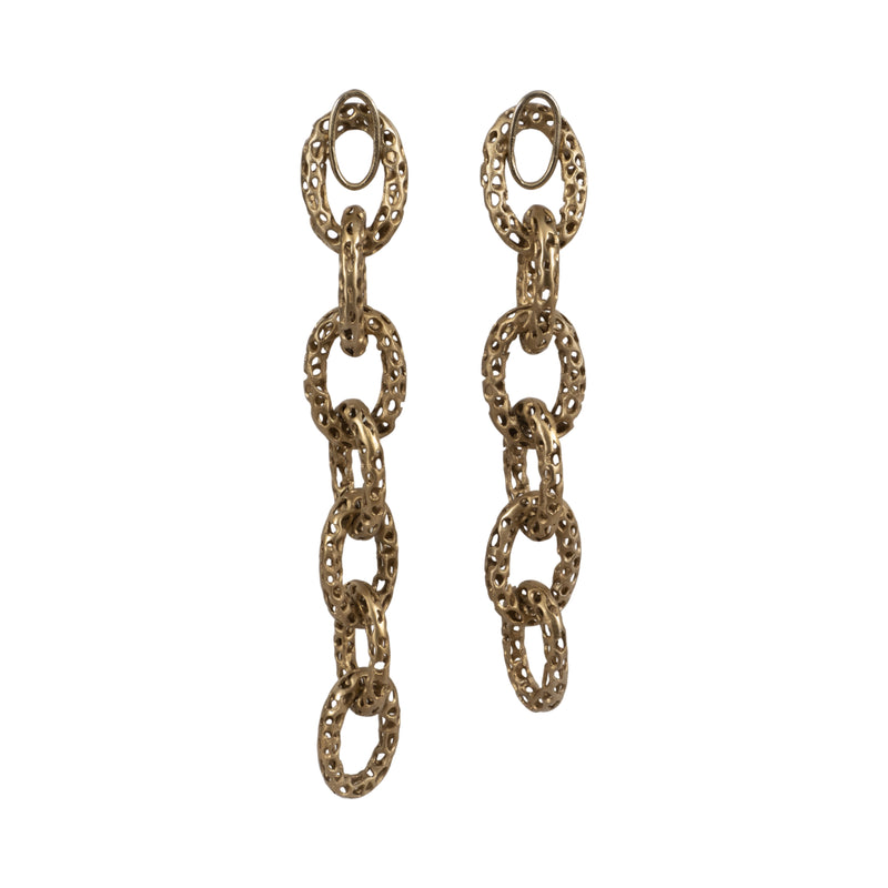 S/2 29/34" Mahin Metal Wall Links, Champagne