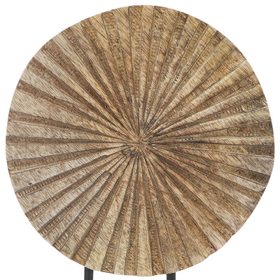 WOOD, 12'H PINWHEEL DECO, NATURAL