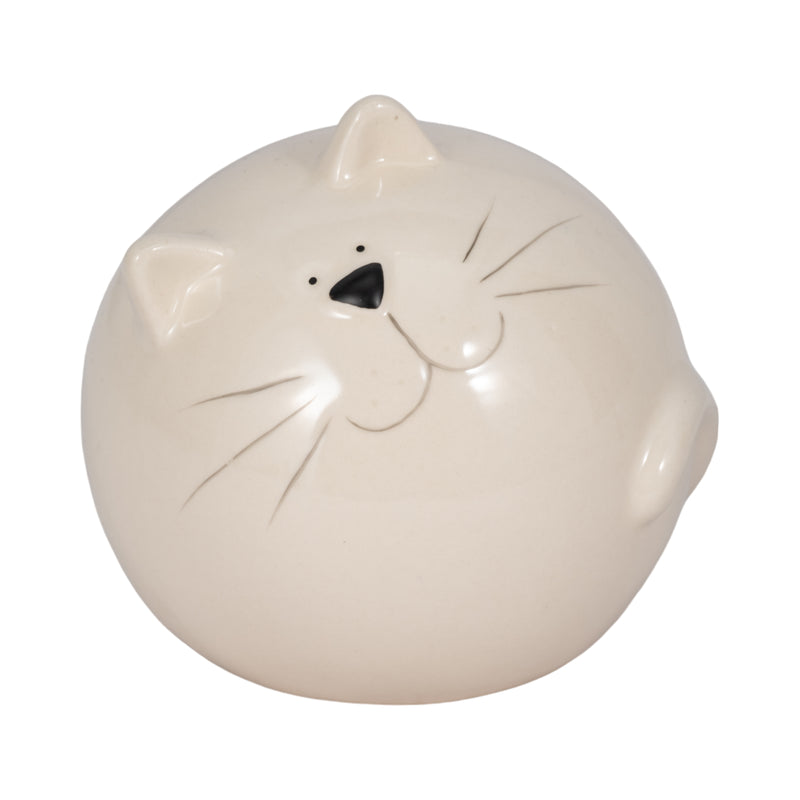 5" Kitty Orb, White