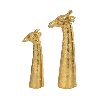 13" Giraffe Head Tabletop Decor, Gold