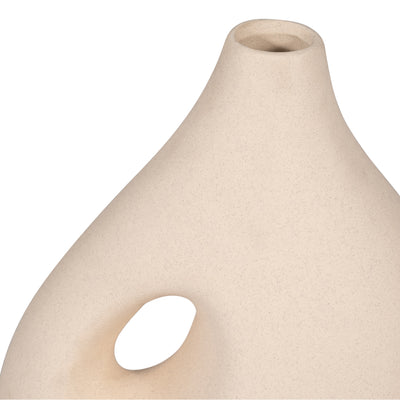 CER, 12" NOMADIC HANDLE VASE, IVORY