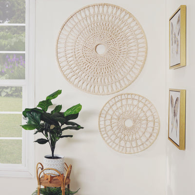 WICKER, 36", ROUND WALL ACCENT, NATURAL