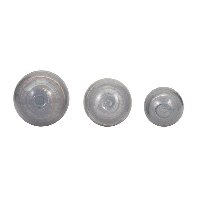 METAL, S/3 GALAZY ORBS, 2-TONE BLACK