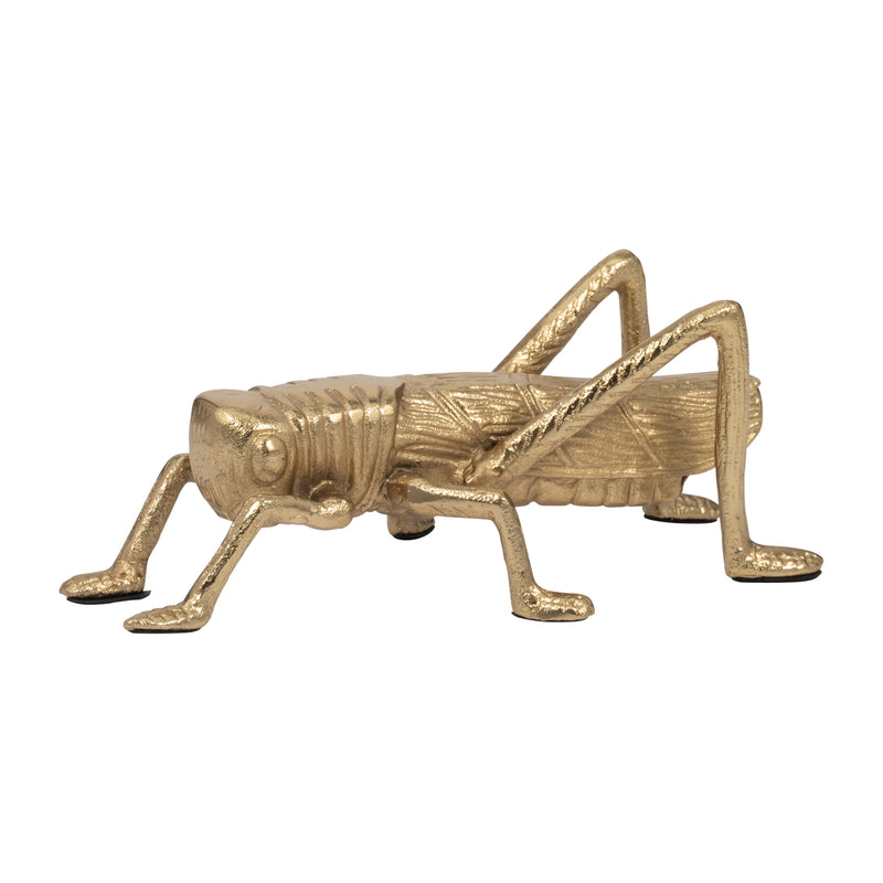 Metal, 9" Grasshopper, Gold