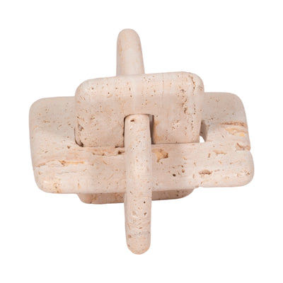 7" Travertine Squared Knot, Tan