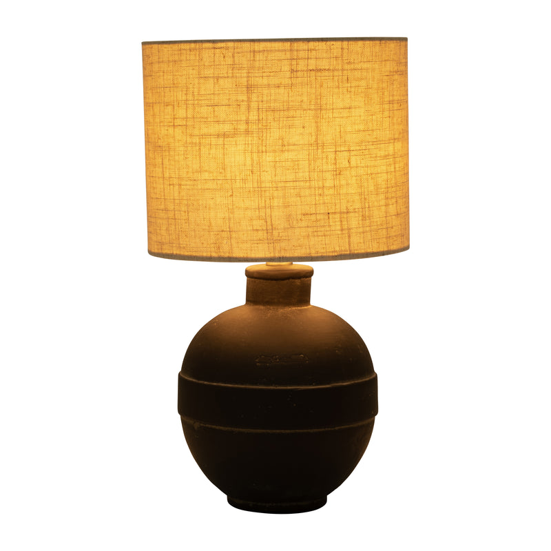 S/2 Ceramic 18" Table Lamp, Dk Gray