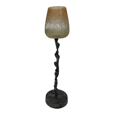 S/3 17/20/23" Yarrow Candleholders, Gray