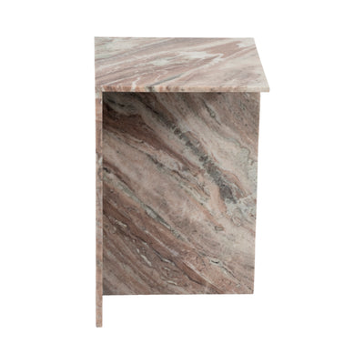 20" Torrento Marble Accent Table, Brown