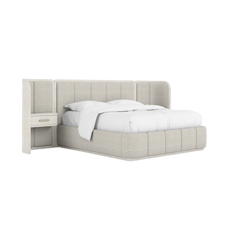 Ashlar Cal King Uph Panel Bed w/Nightsta