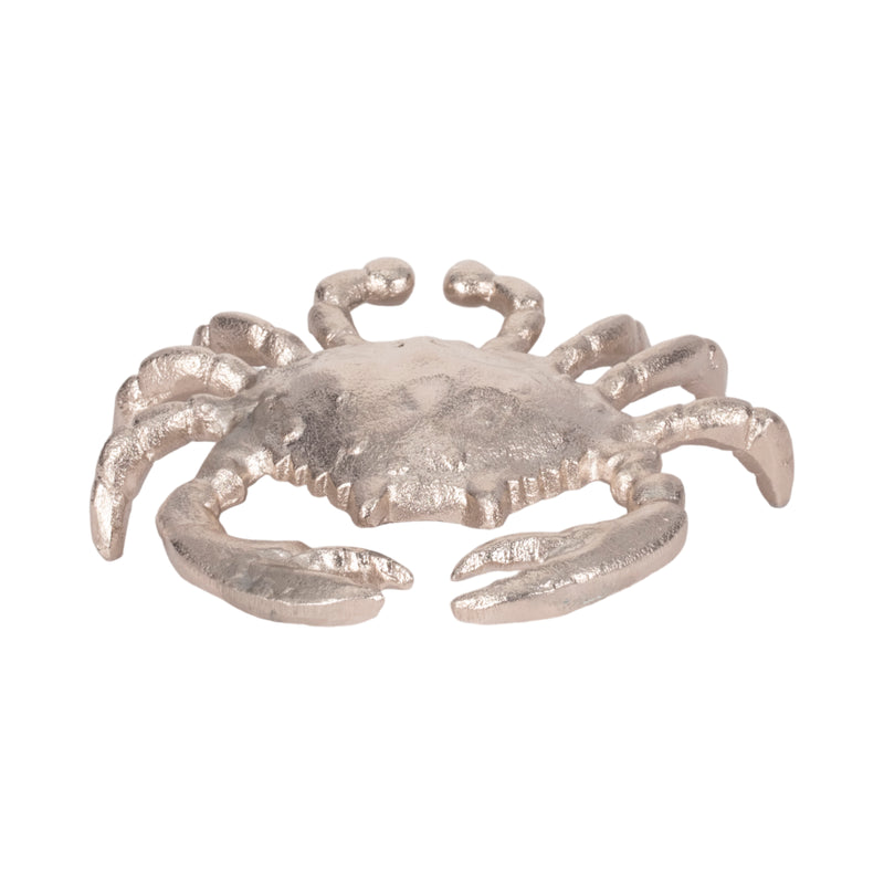 Metal, 7" Crab Deco Silver