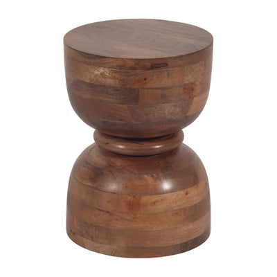 18" POLISHED MANGO WOOD ACCENT TABLE