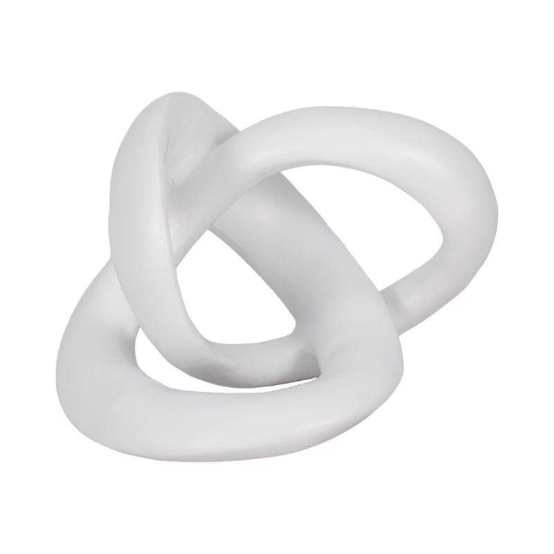 10" Sculptured Knot, White