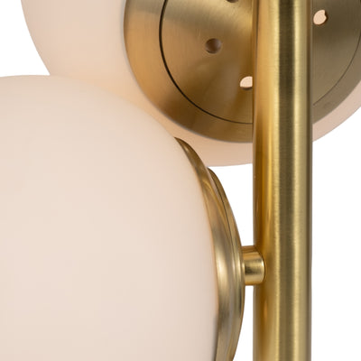 Glass 26" Frosted Globe Table Lamp, Gold