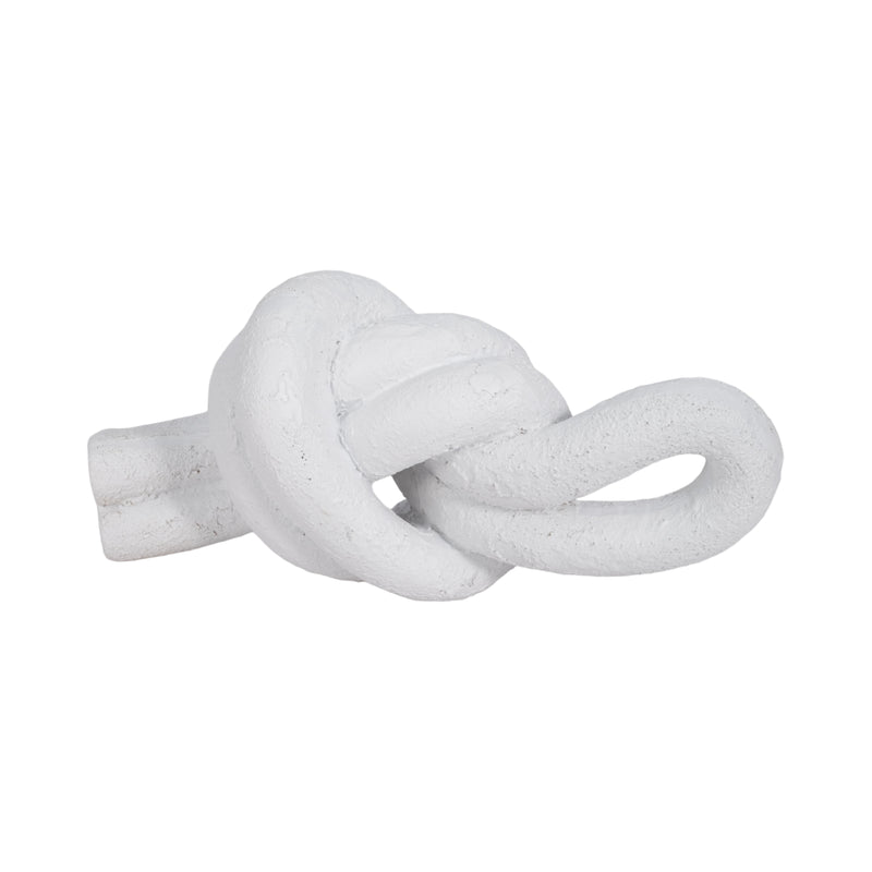 9" Loop Knot Object, White