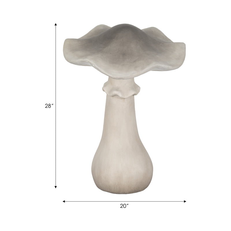 28" Garden Mushroom, Grey