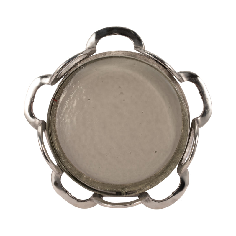 13" Palmas Small Silver Link Tray