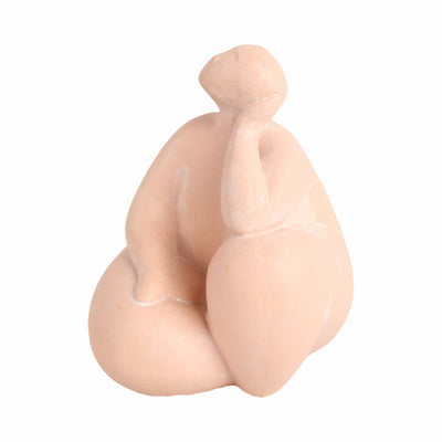 9" Curvy Sitting Figure, Terracotta