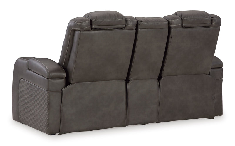 Fyne-Dyme Power Reclining Loveseat with Console