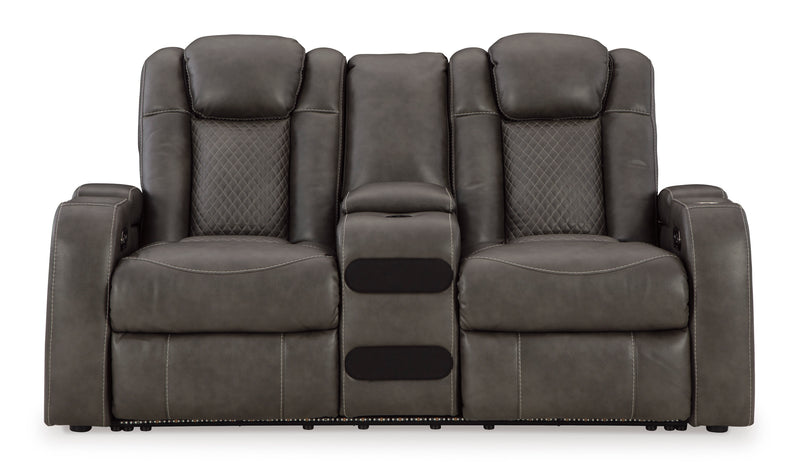 Fyne-Dyme Power Reclining Loveseat with Console