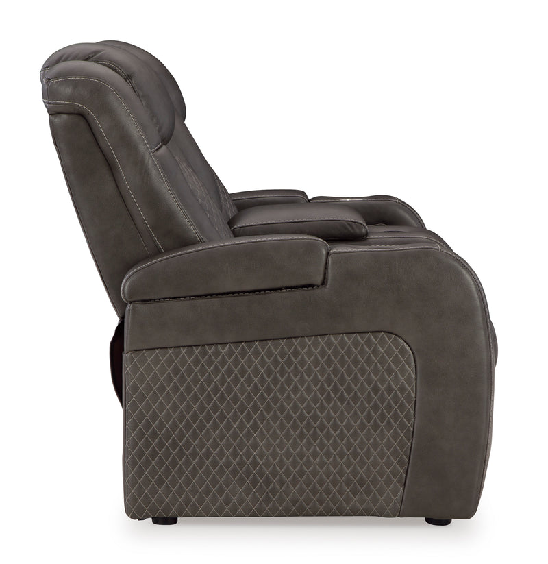 Fyne-Dyme Power Reclining Loveseat with Console