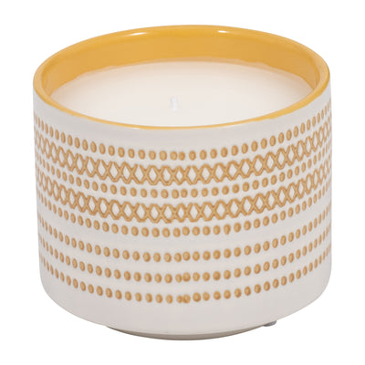 5" 15oz X Dots Citro Candle, Yellow