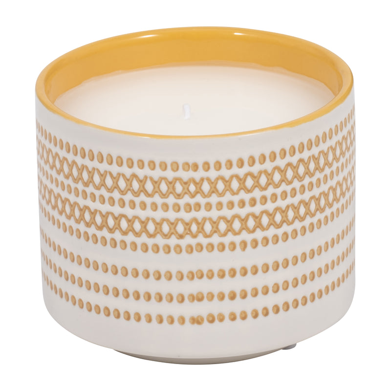 5" 15oz X Dots Citro Candle, Yellow