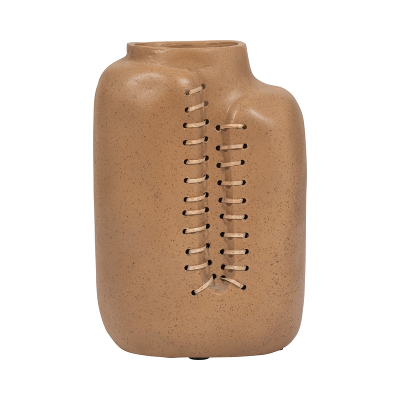 Ecomix, 12" Stitched Up Vase, Terracotta