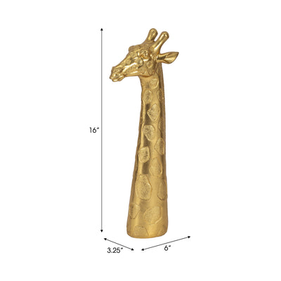 16" Giraffe Head Tabletop Decor, Gold