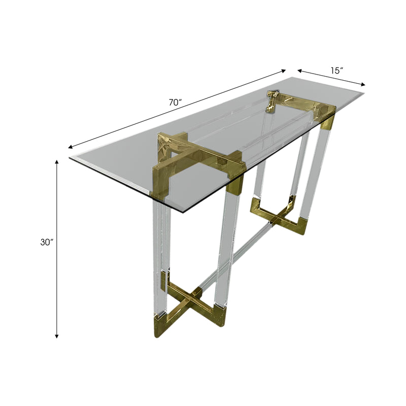 60" Arteaga Acrylic Console Table