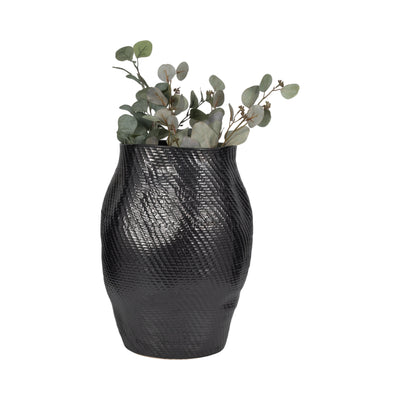 21" Sobaek Large Vase, Black