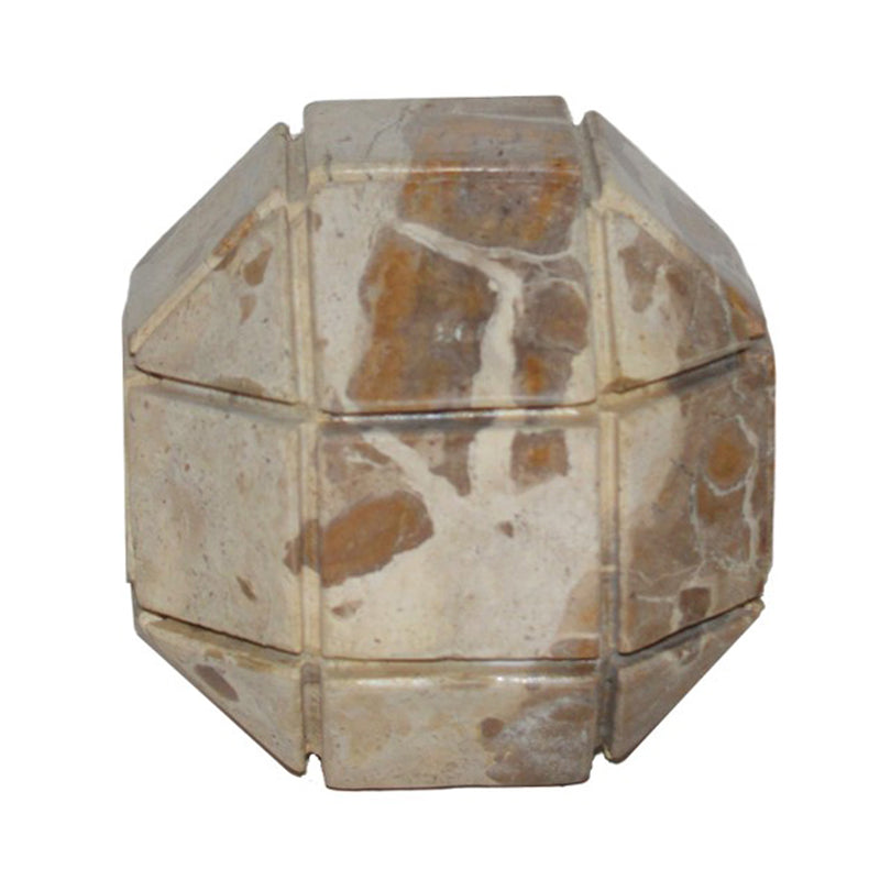 4" Pompano Small Beige Marble Sphere