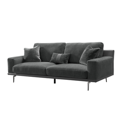 Whisper Soft Black Sofa Set