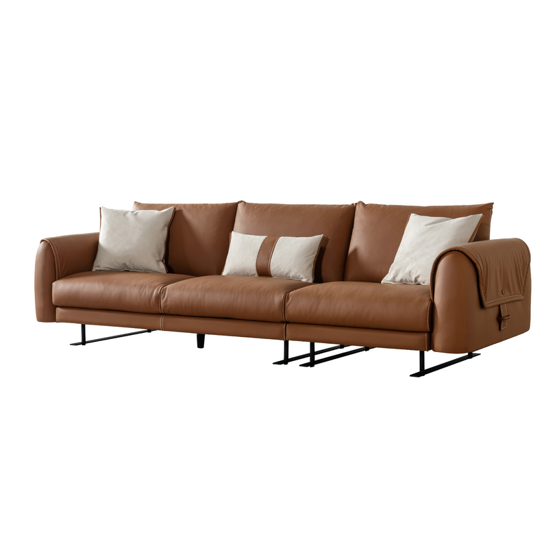 Modern Muse Brown 3 Seater Sofa W287