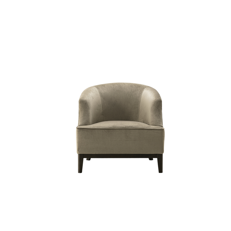 Ajda Brown Velvet Accent Chair