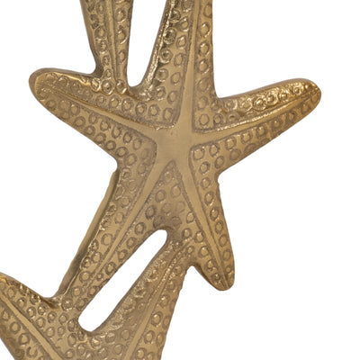 Metal/glass 15"d/25"h,gold Starfish Sidetable Kd