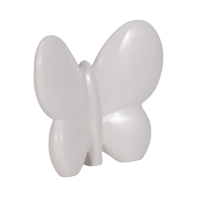 Cer, 6" Balloon Butterfly, White