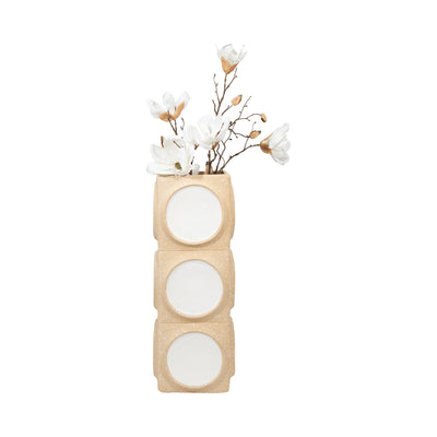 Ecomix, 21" Big Polka Dot Vase, Ivory