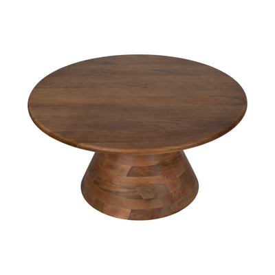 34" Tapered Wood Coffee Table, Natural