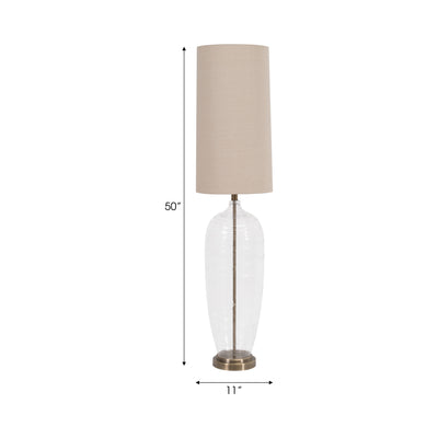 Glass 50" Bottle Table Lamp, Clear