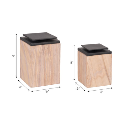 S/2 8/9" Maverick Sandstone Boxes, Natural