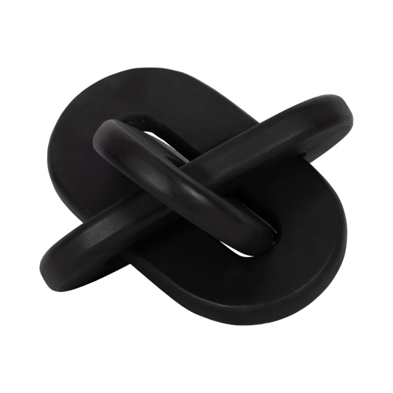 Wood, 10" Decorative Knot, Black