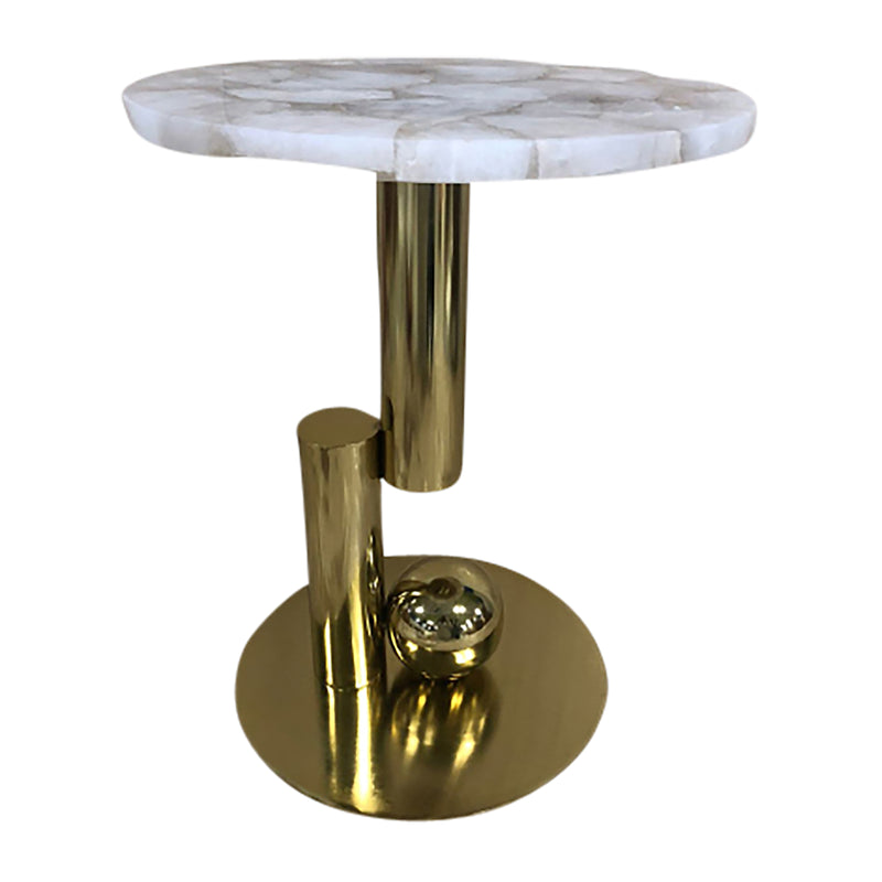 22" Komi White Quartz Table