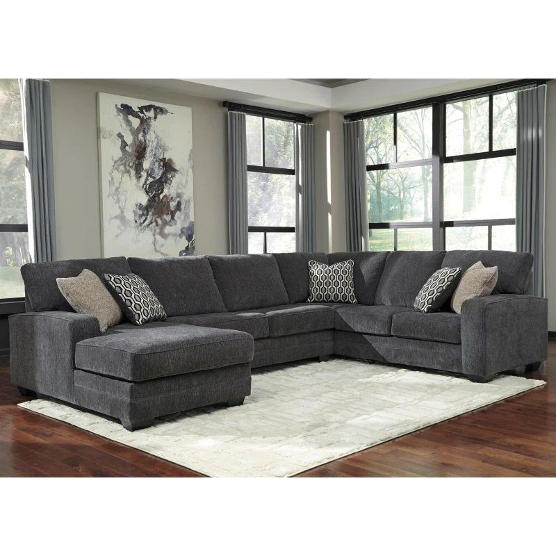 Modern Linen U-Shape Sofa - Grey - By Alhome