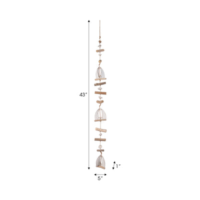 Wood, 43" Hanging Sailboats, Natural