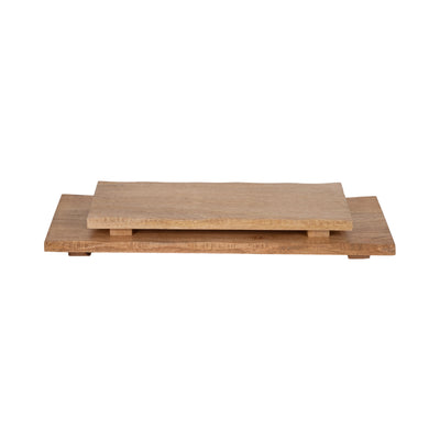 MANGO WOOD, S/2 18/24" ORGANIC BOARDS, NATURAL