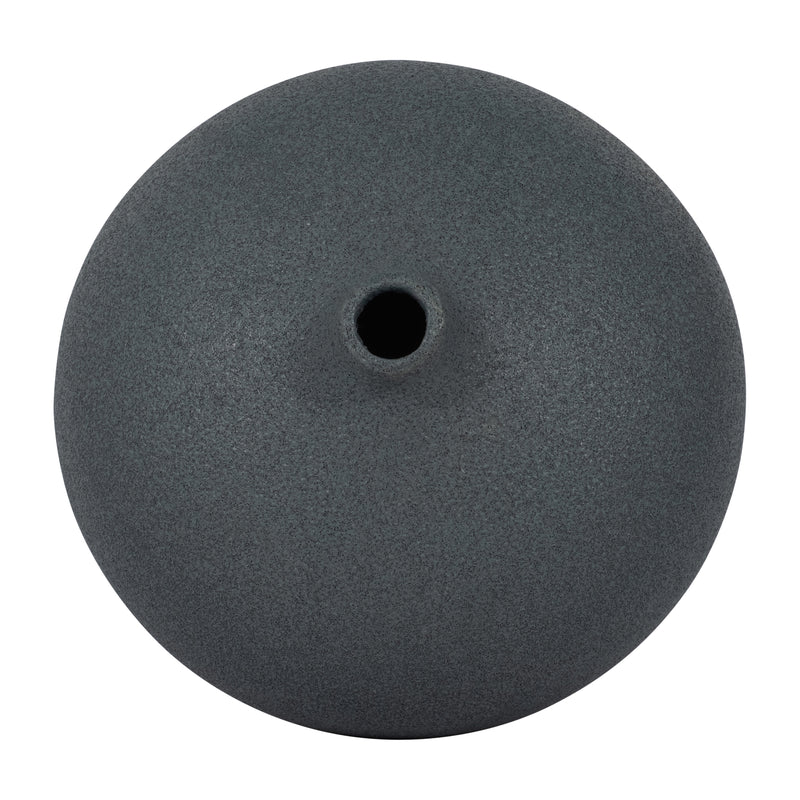 CER, 5" ROUND VOLCANIC VASE, DENIM NAVY BLUE